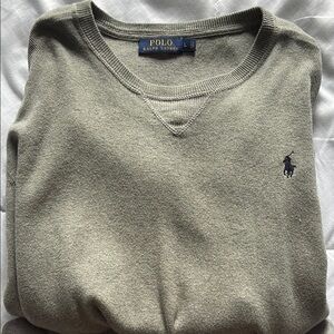 Polo by Ralph Lauren Men's Olive V-Neck Sweater